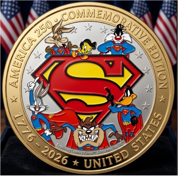 Looney Tunes Superman Gift For Cartoon Lovers  Commemorative Coin T275