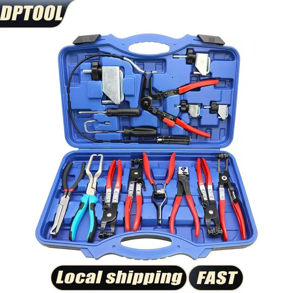 DPTOOL 15PCS Hose Clamp Pliers Set Automotive Tool for Car Cooling System Repair