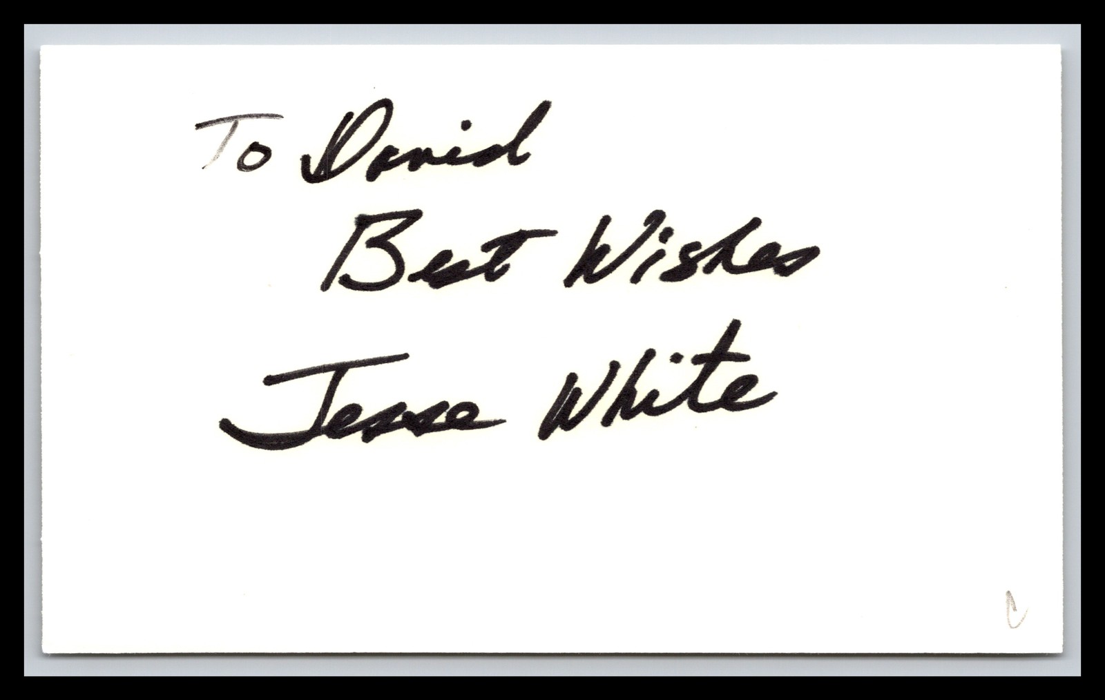Jesse White -   - 3x5 Card - Signed | Autograph (c)