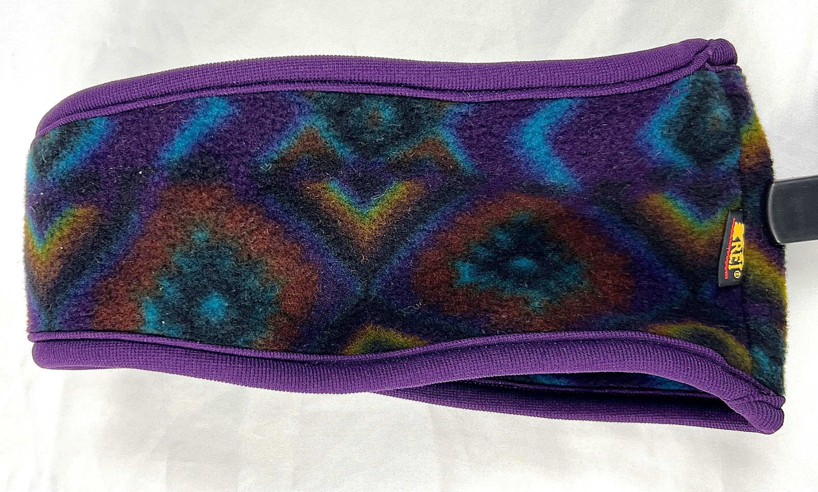 VTG REI Purple Southwest Print Fleece Winter Sports Headband Made in USA
