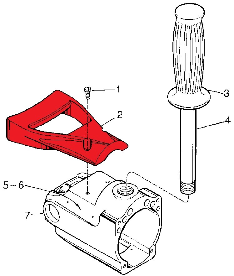 Milwaukee 31-44-1550 Spade Handle For 1/2" Compact Drill (Fits 1610, 1630, 1660)