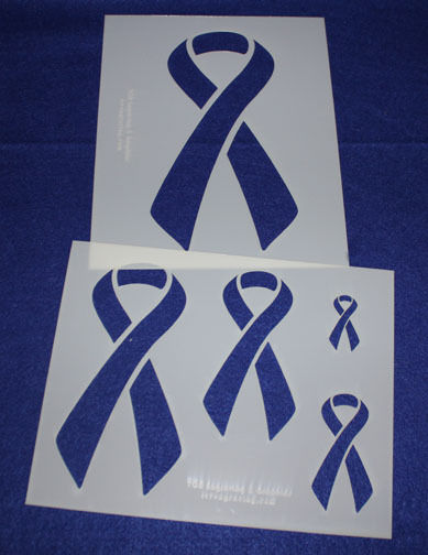 2  -Mylar 14 Mil Awareness Ribbon Stencils  Painting/Crafts/Stencil/Template