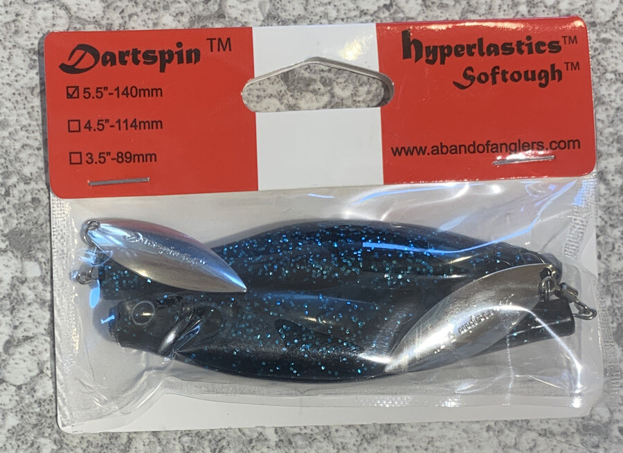 Hyperplastics Dartspin 5.5” Black N Blue Silver 2/pack