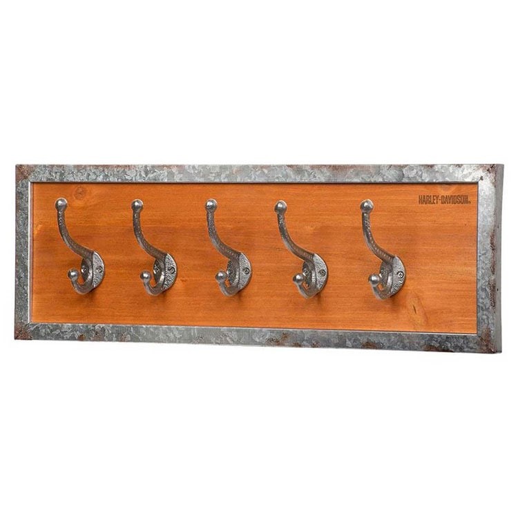 Harley-Davidson Five-Hook Wooden Coat Rack HDL-15327