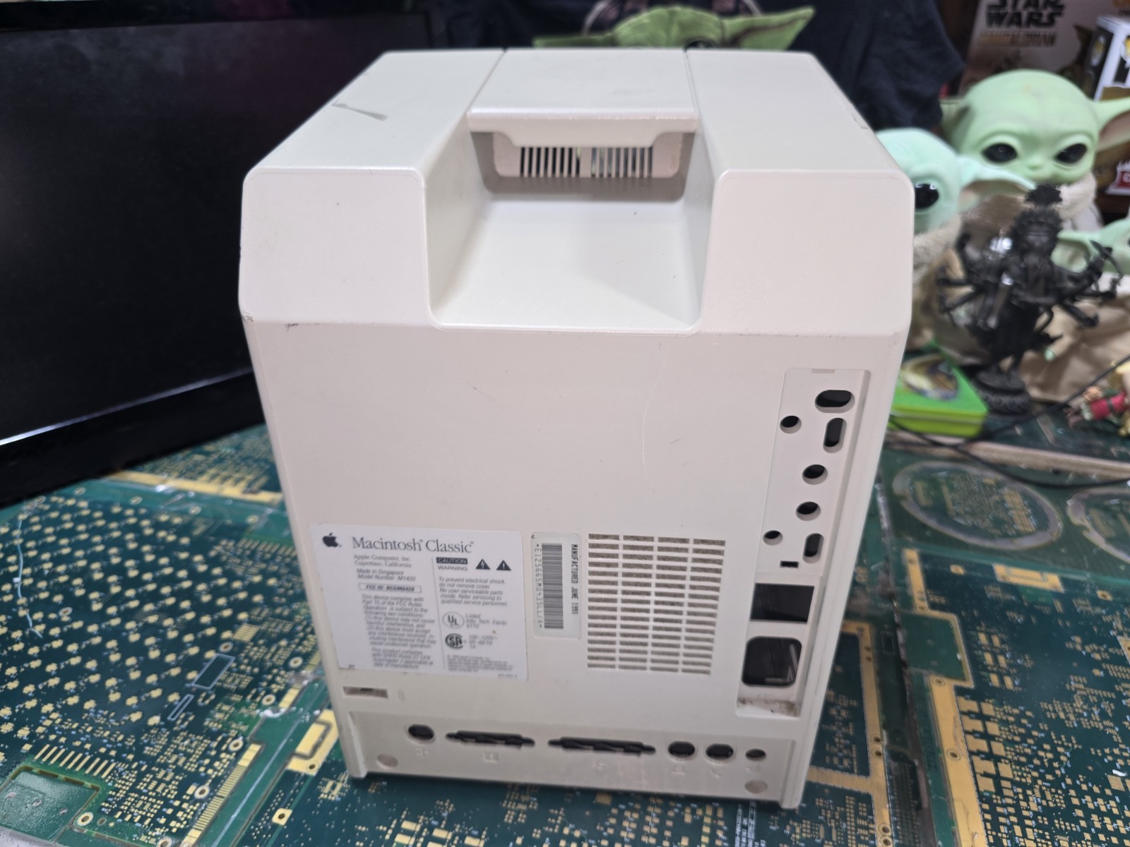 Apple Macintosh Classic M1420 EMPTY-Intact-Back Casing Shell #2-Just OK Cosmetic