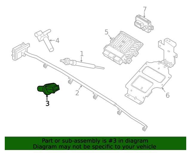 Genuine Ford Engine Camshaft Position Sensor 6C1Z6B288A