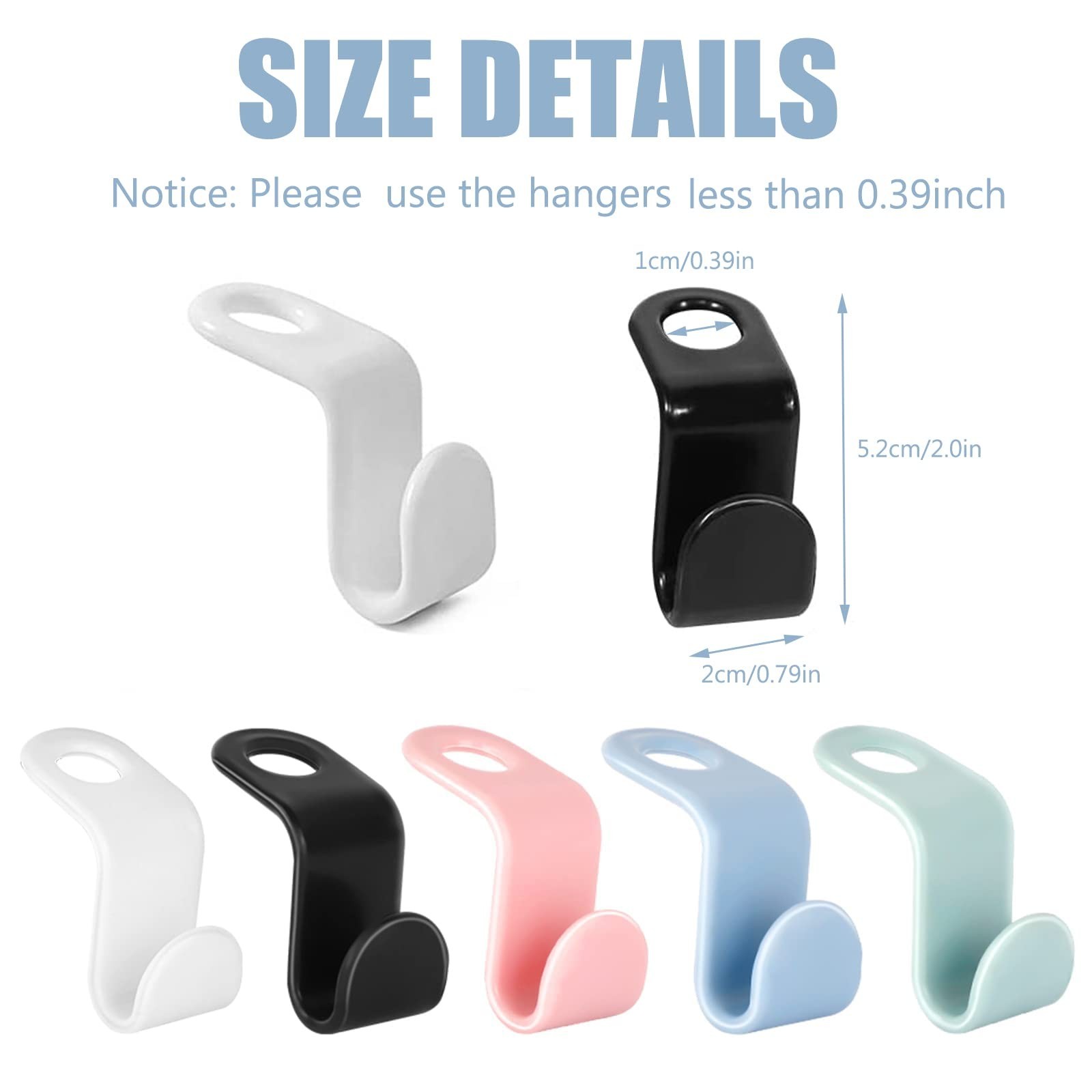 Clothes Hanger Connector Hooks, Space Saver Connector Hooks,5-Colors Hanger E...