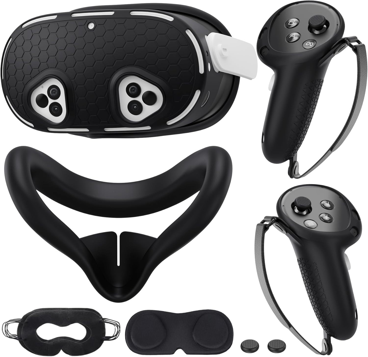 Silicone Cover Set Compatible with Meta/Oculus Quest 3s Accessories VR Silico...