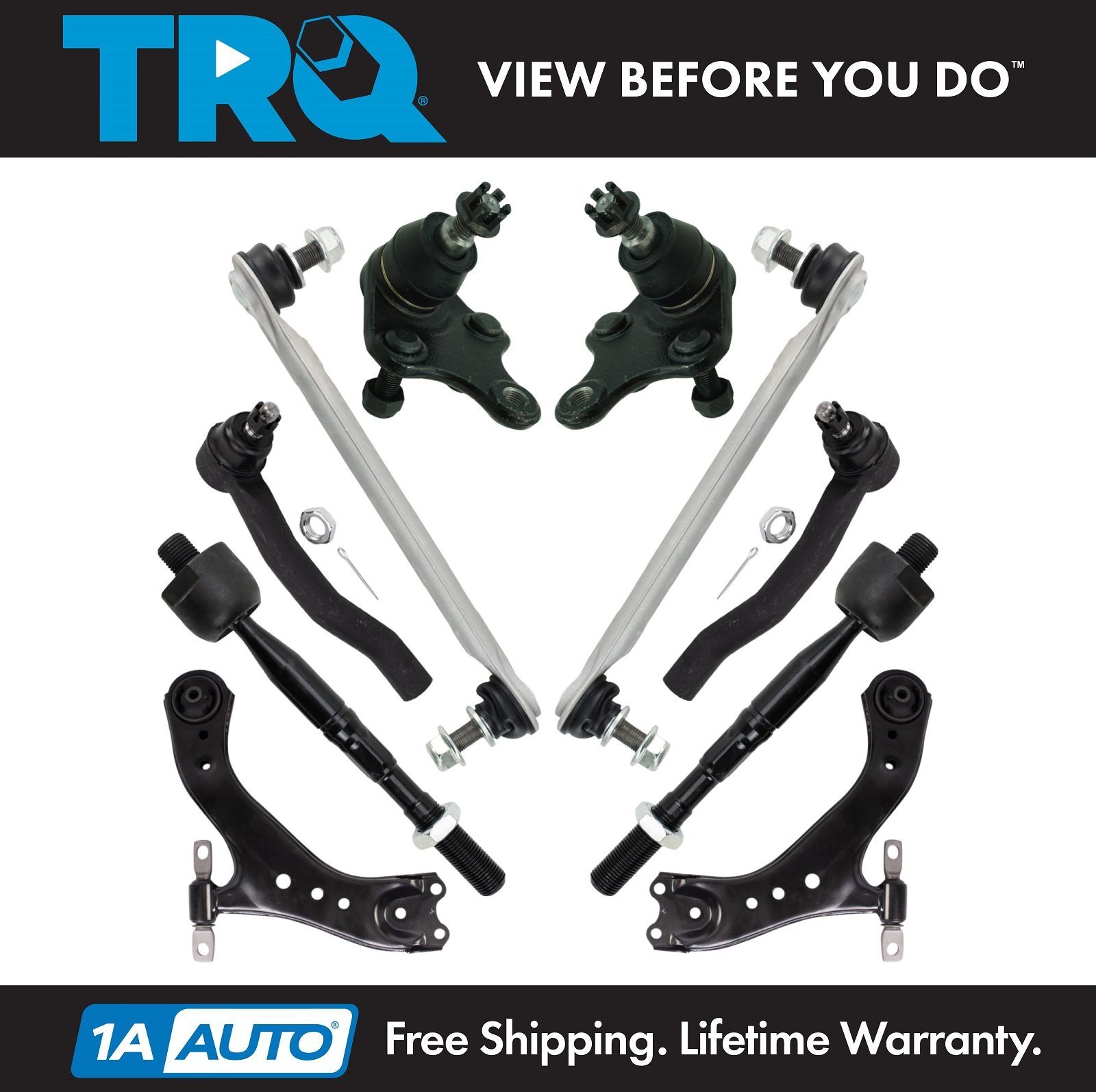 TRQ Front Steering & Suspension Kit Fits 2019-2020 Lexus Toyota Avalon Camry