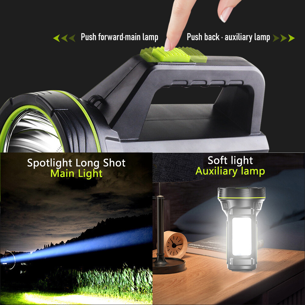 200000 Lumen Super Bright LED Tactical Flashlight Rechargeable LED Work Lights