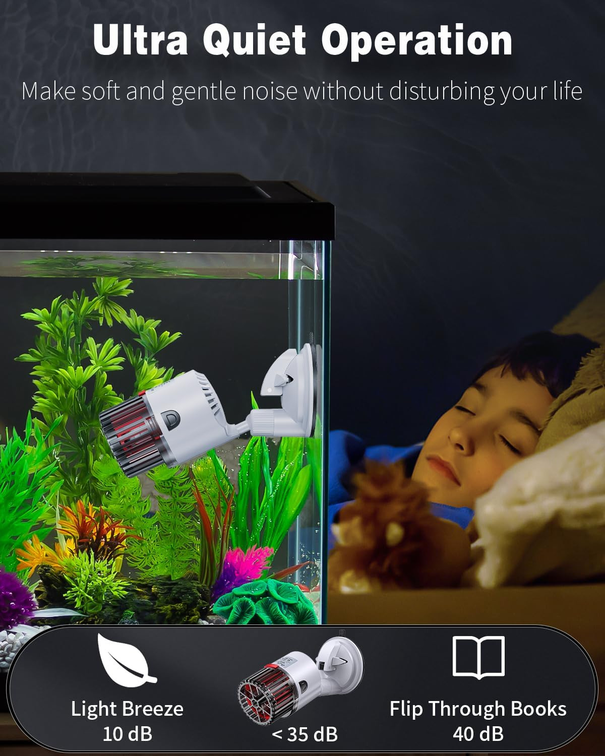 Pawfly Aquarium Wave Maker for Fish Tanks up to 150 Gallons 2000 GPH Adjustable