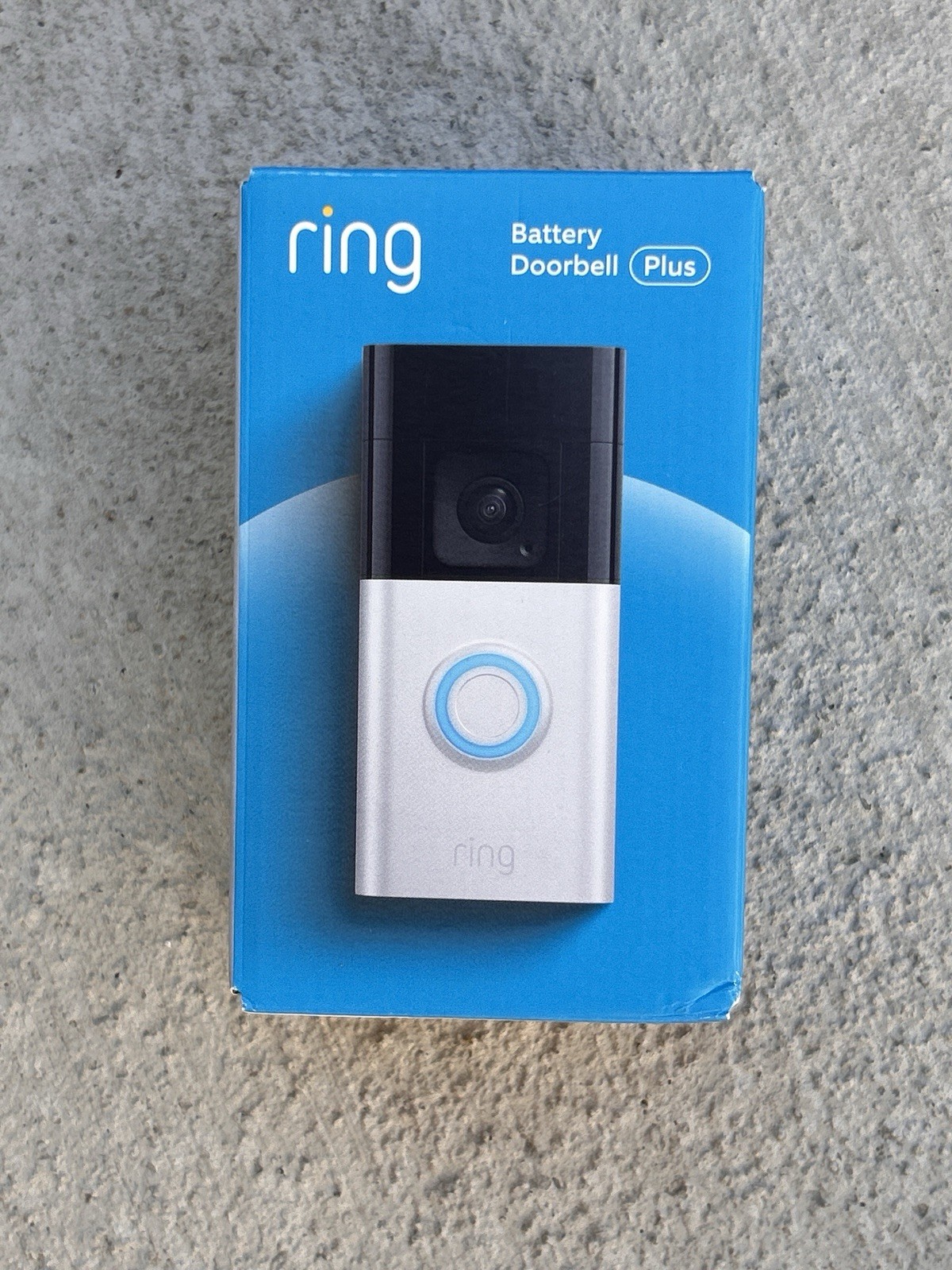 New Ring Battery Doorbell Plus 1536p HD+ Video Smart WiFi Camera Satin Nickel