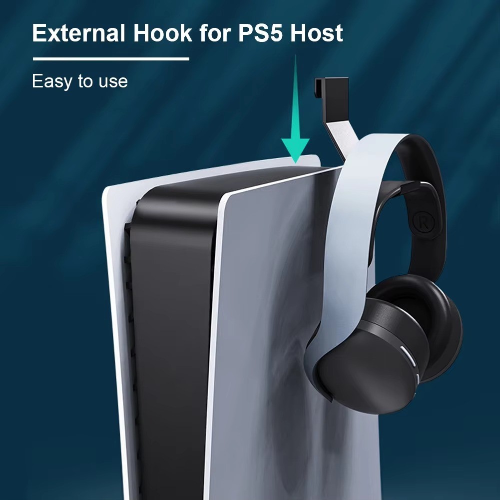 Headset Headphone Holder Controller Stand Mount Hanging Bracket for PS5 Host
