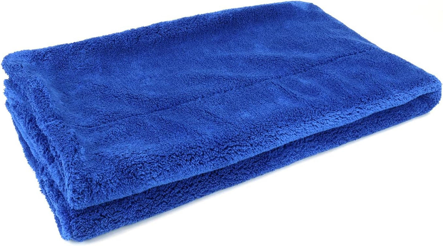 [Motherfluffer XL+] Huge Soft and Plush Car Drying Towel 20"x40" (Blue)