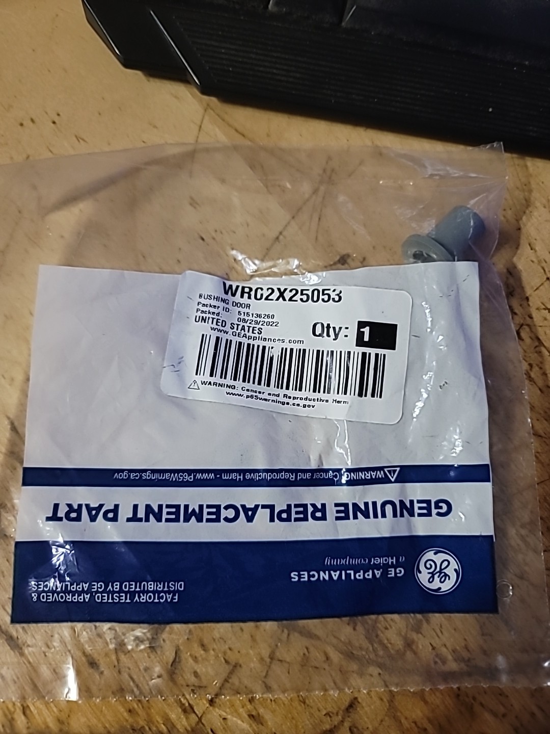 GE WR02X25053 6" Bushing Door Power Replacement
