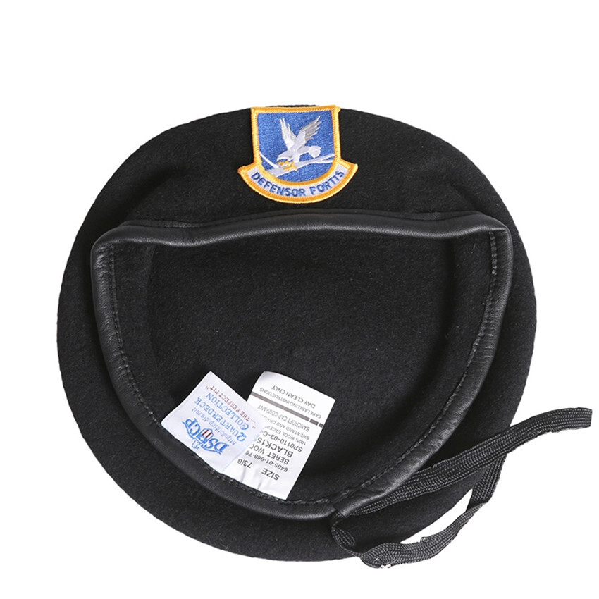 US AIR FORCE SECURITY FORCES BLACK WOOL BERET
