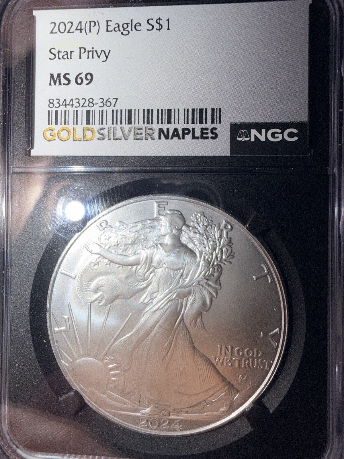 2024 (P) $1 American Silver Eagle ⭐️ Star Privy NGC MS69