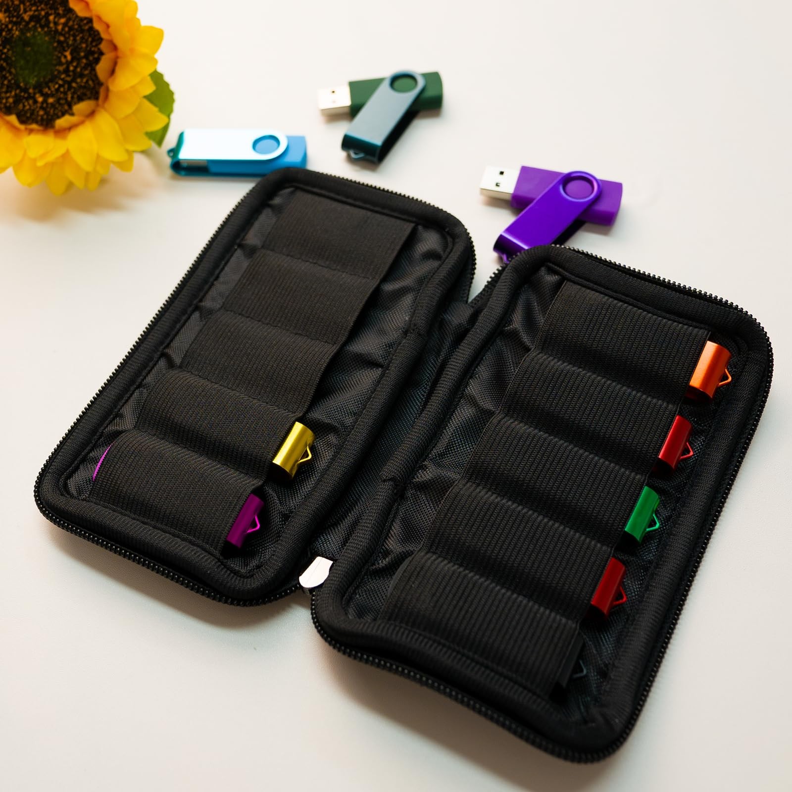 Flash Drive Case, USB Drive Holder, Storage Bag for Thumb Drive, Light Weight an