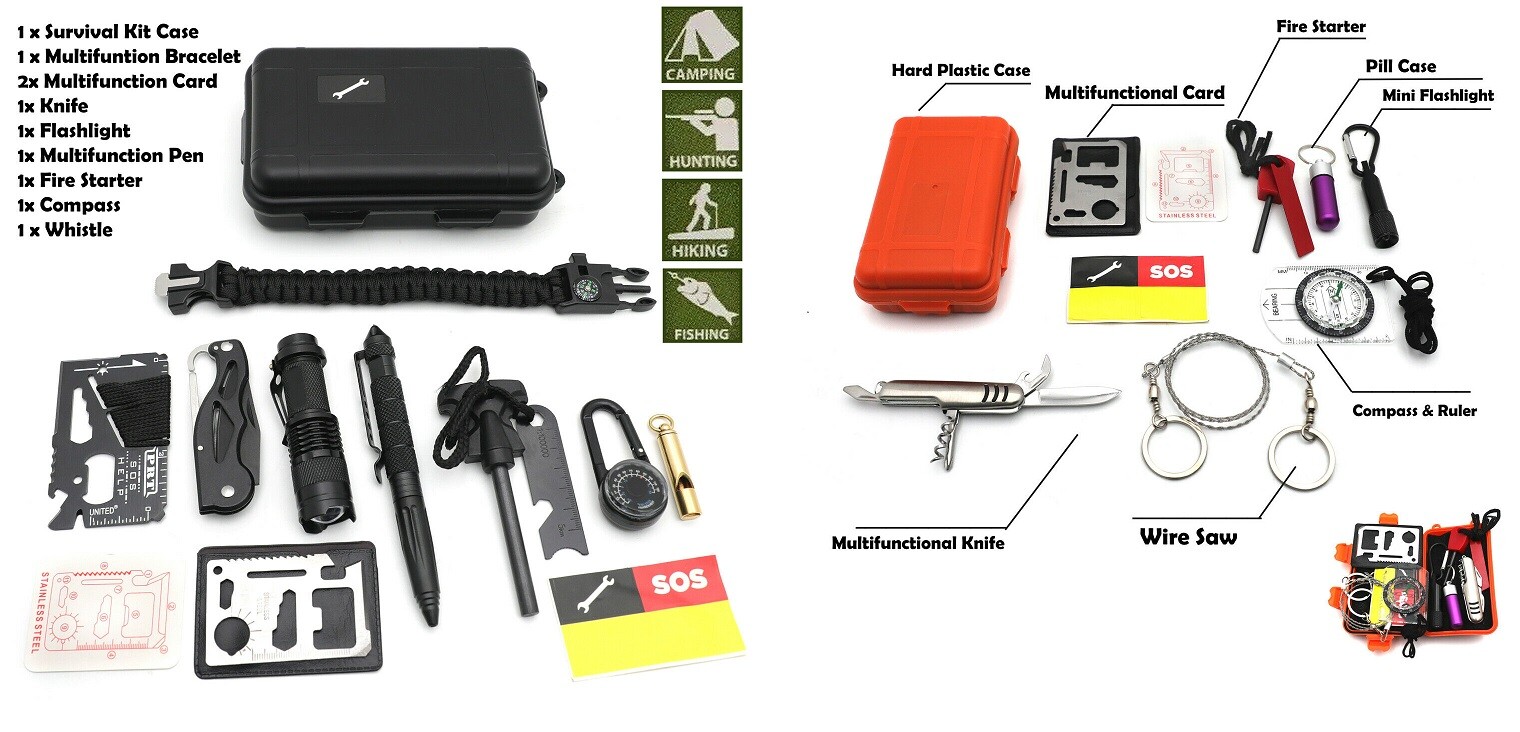 Outdoor Emergency Survival Tools Box SOS Help Sport Camping Tactical Hiking