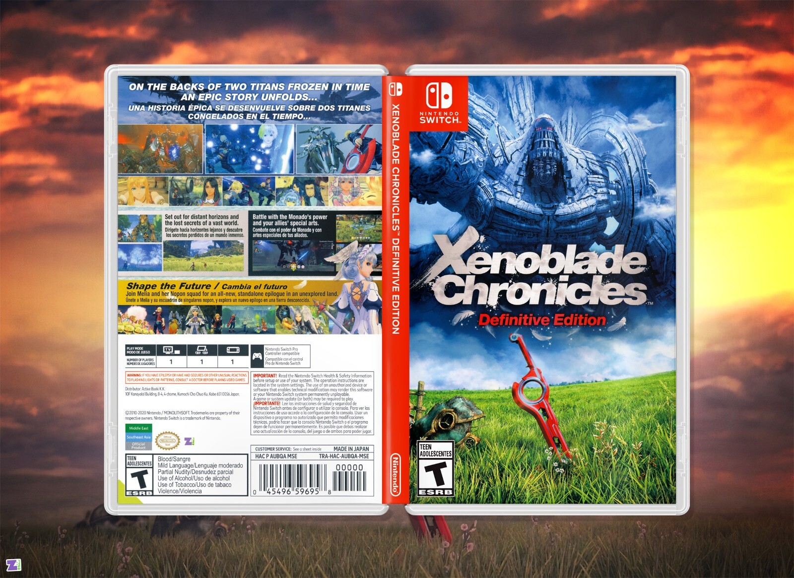 Xenoblade Chronicles Definitive Edition COVER ART / Case Nintendo Switch (UAE)