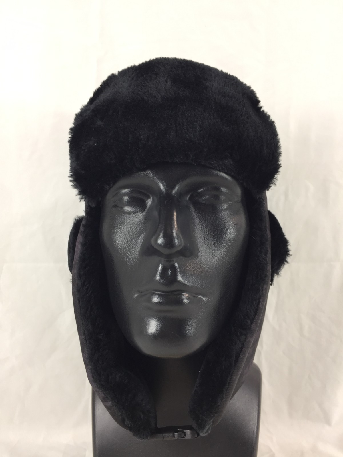 Salt Armour SA Trapper Hat Fur Lined Black Blackout American Flag One Size