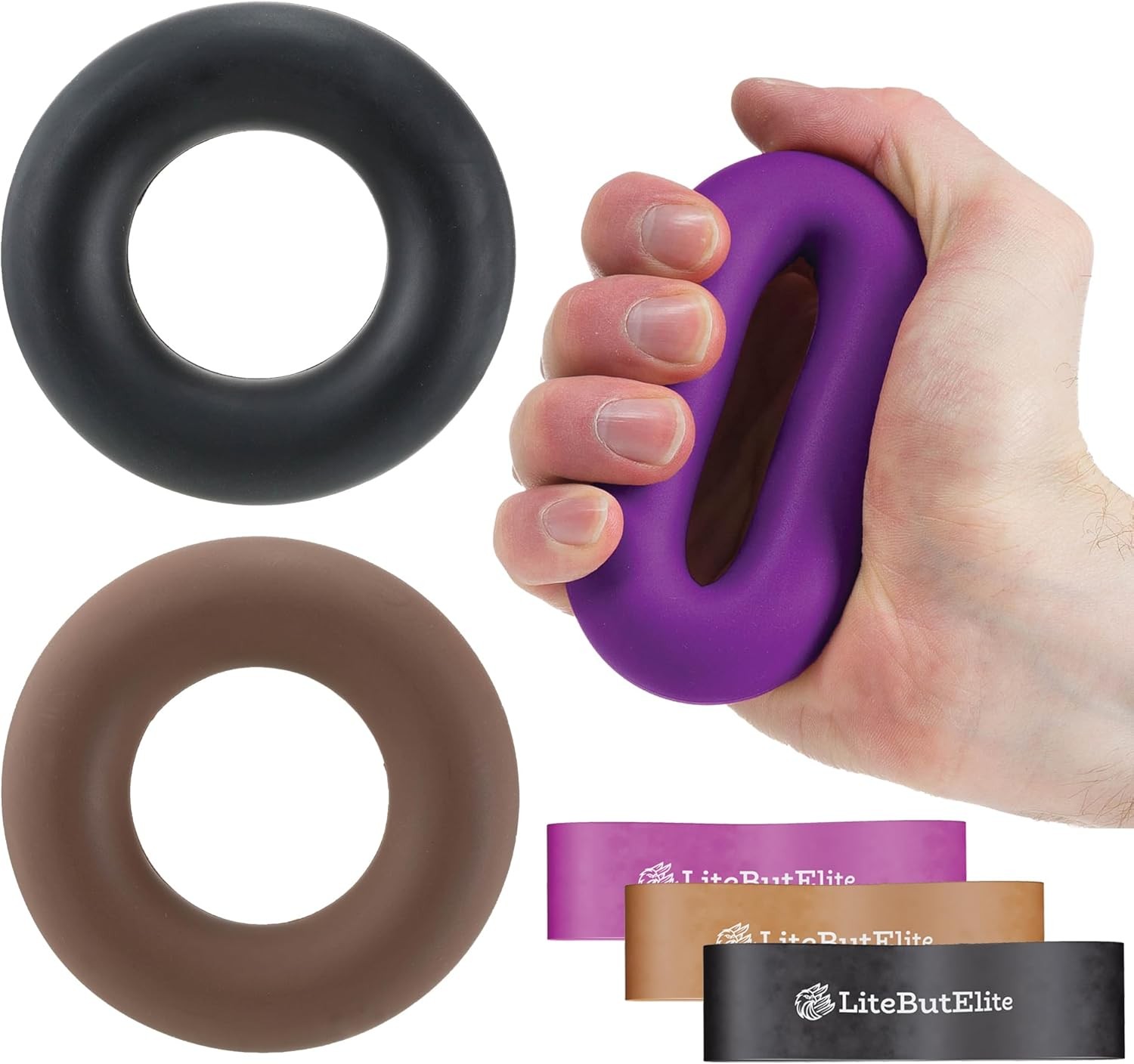 Grip Strength Trainer Kit - Effective Forearm Strengthener for Hand and Finger E