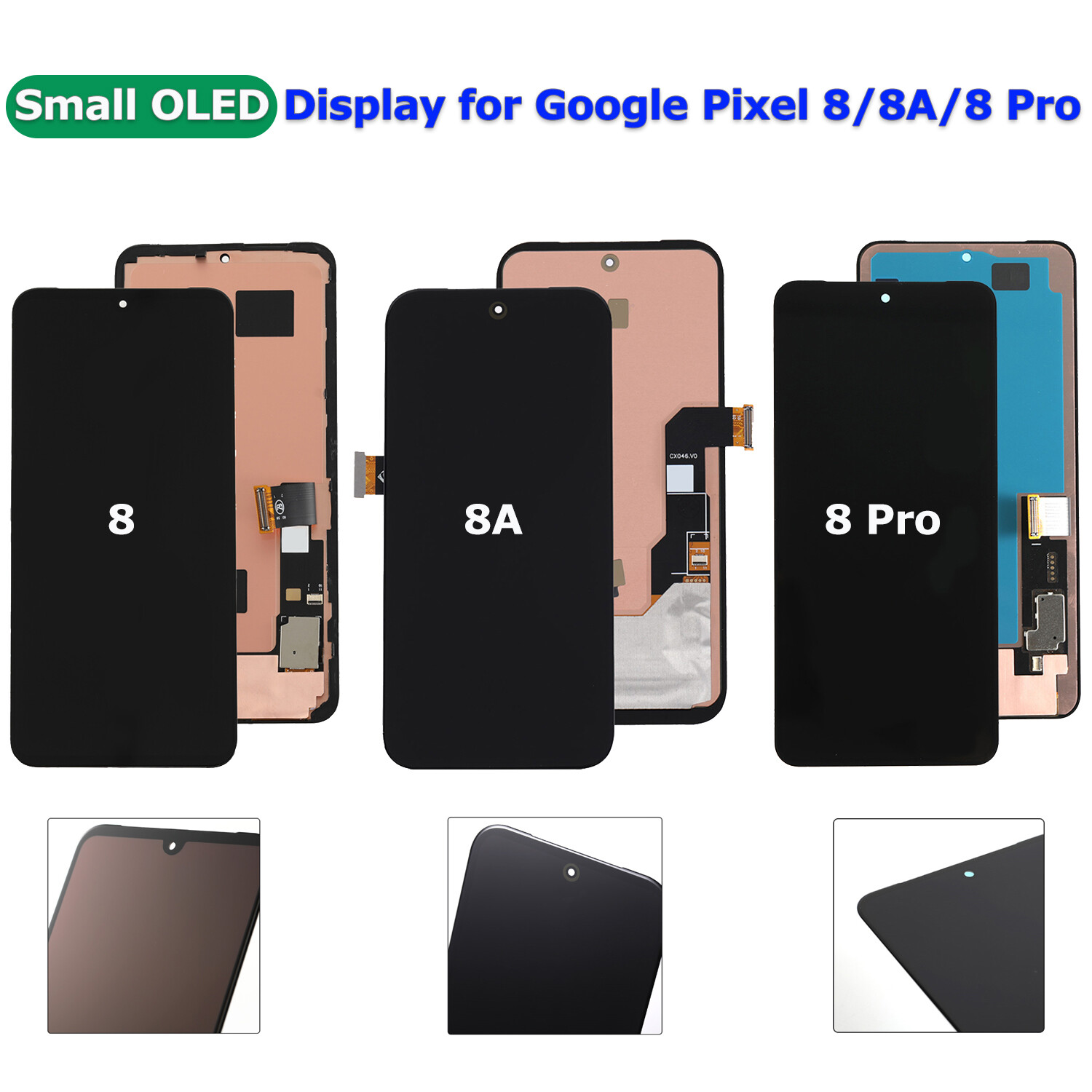 OLED Display LCD Screen+Touch Digitizer Replacement For Google Pixel 8/8A/8 Pro