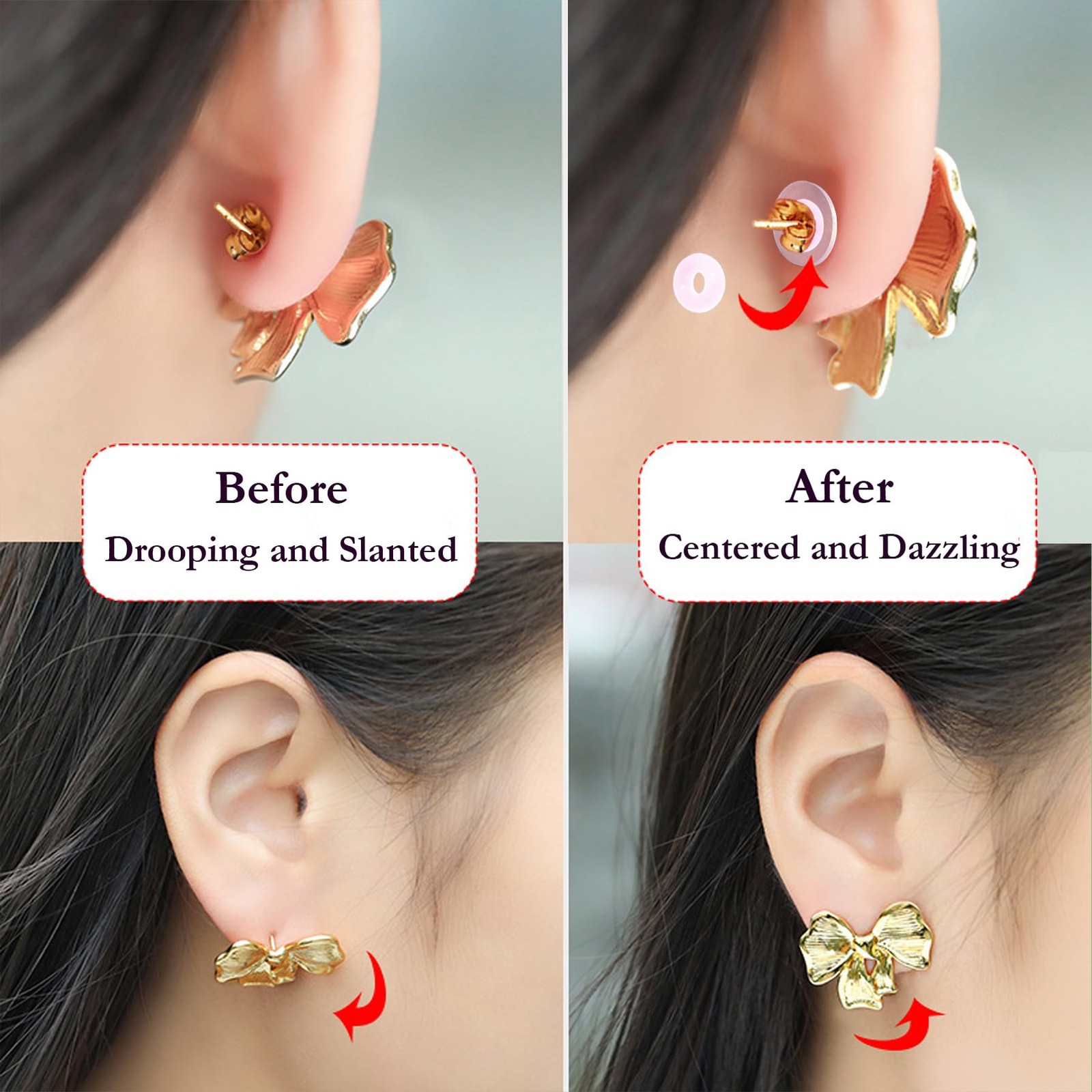Silicone Earring Backs Stopper 50-100 Pcs for Piercings Clear Discs