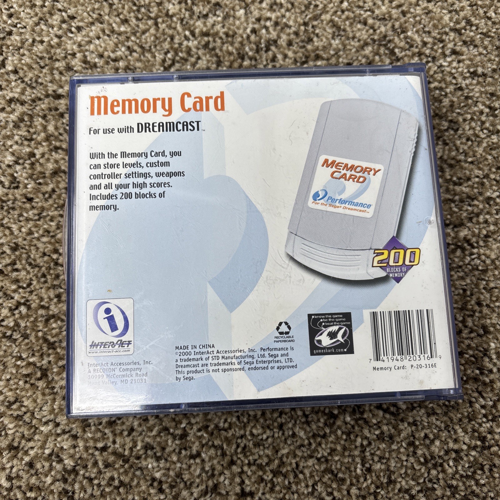 Sega Dreamcast Blue Memory Card Lot Tested With Case