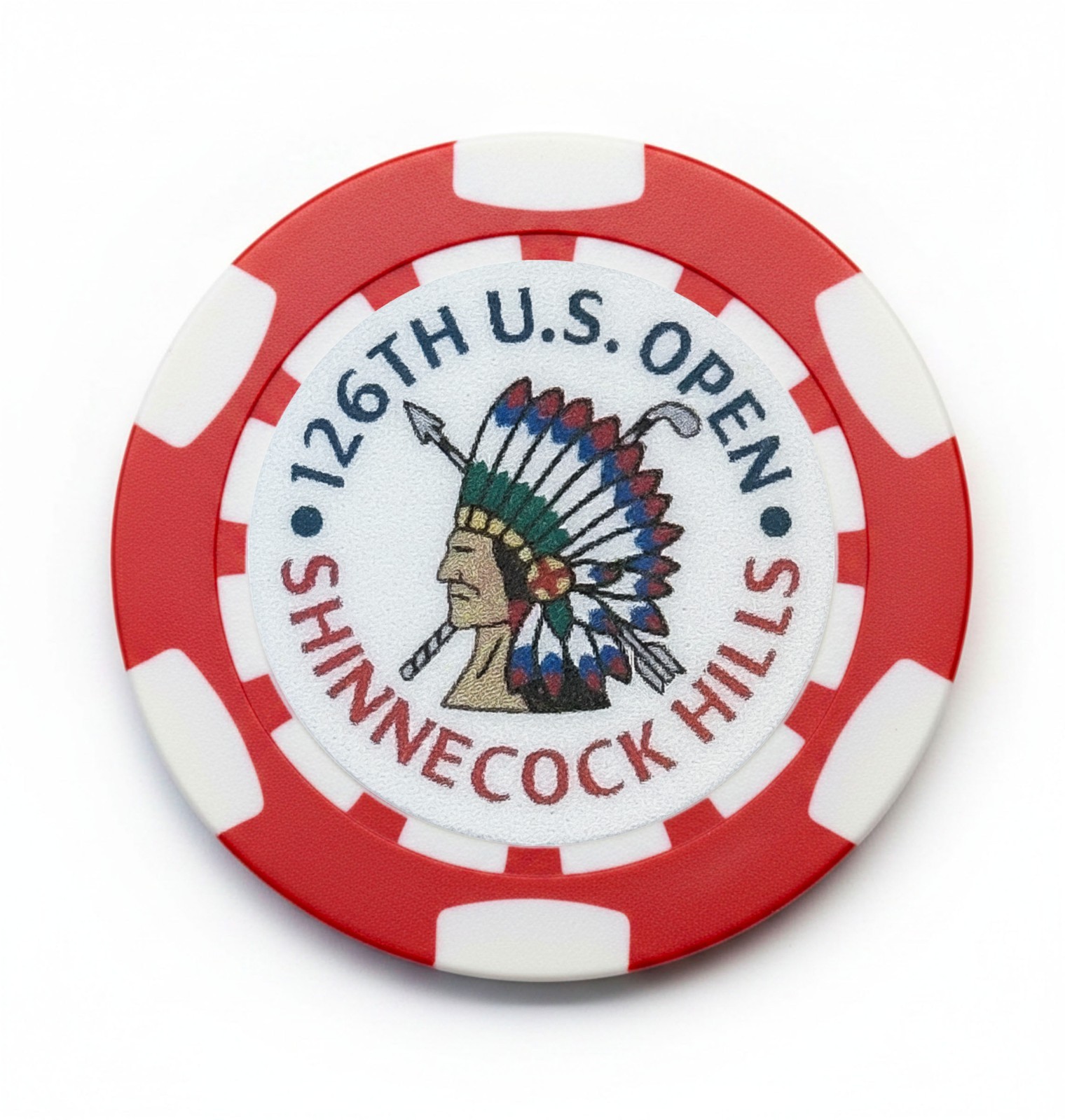 2026 US Open Shinnecock Hills Club Dia-magnetic Clay Poker Chip Golf Ball Marker