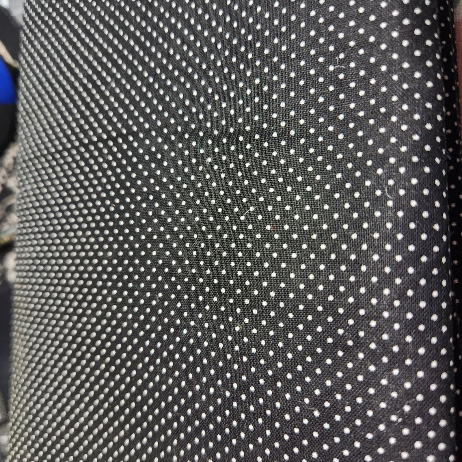 Fabric by the yard black and white polka dot quilting cotton