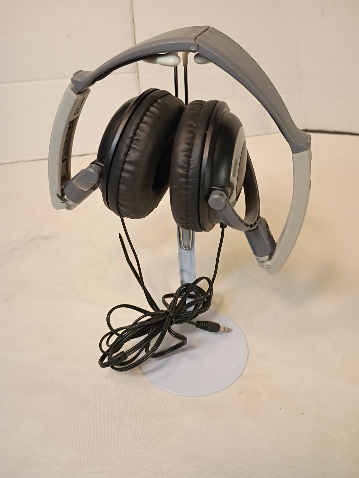 Black And Gray, Adjustable, Corded Headset