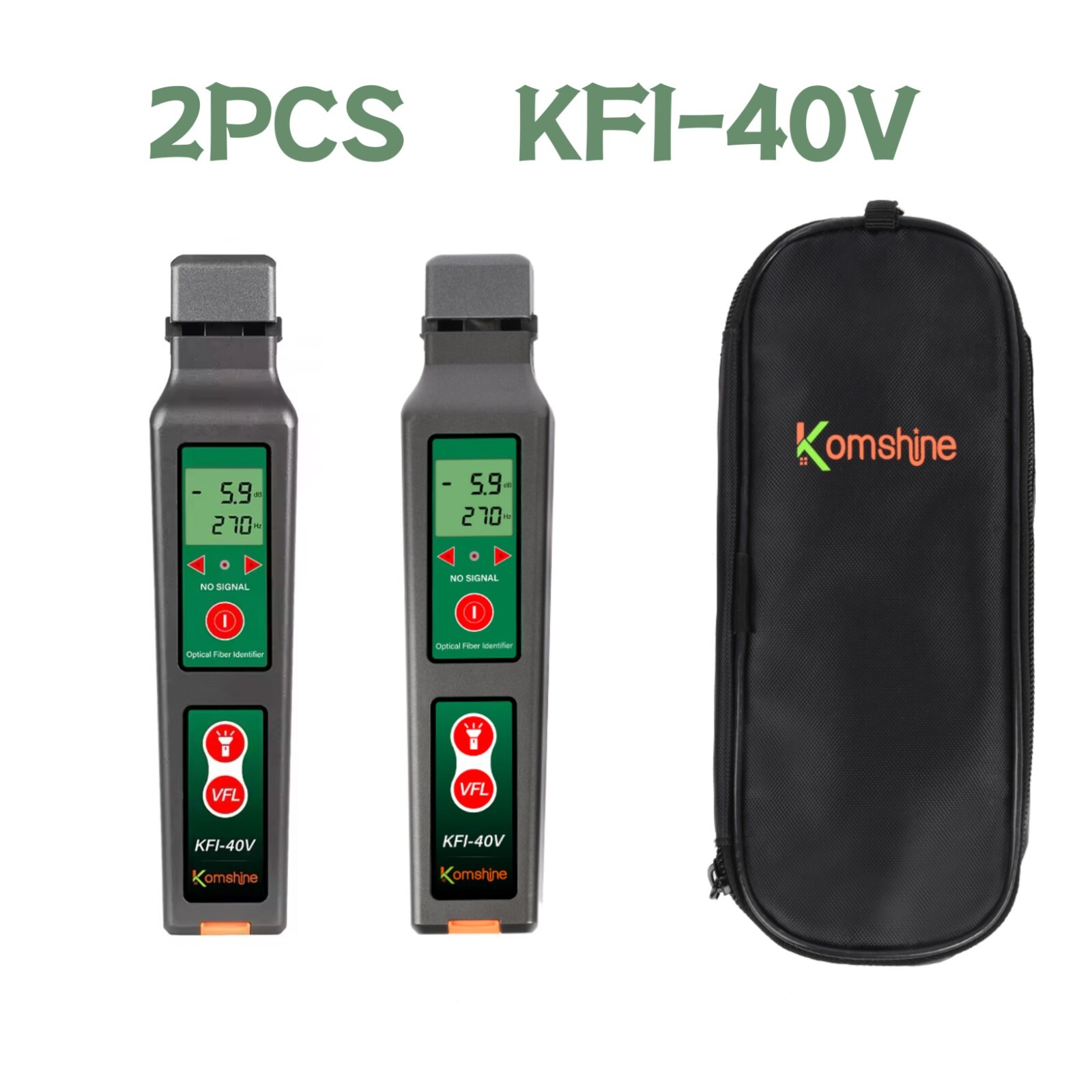 2PCS Live Fiber Optic Tester KFI-40V Fiber Optic Identifier Multi in One Trucks