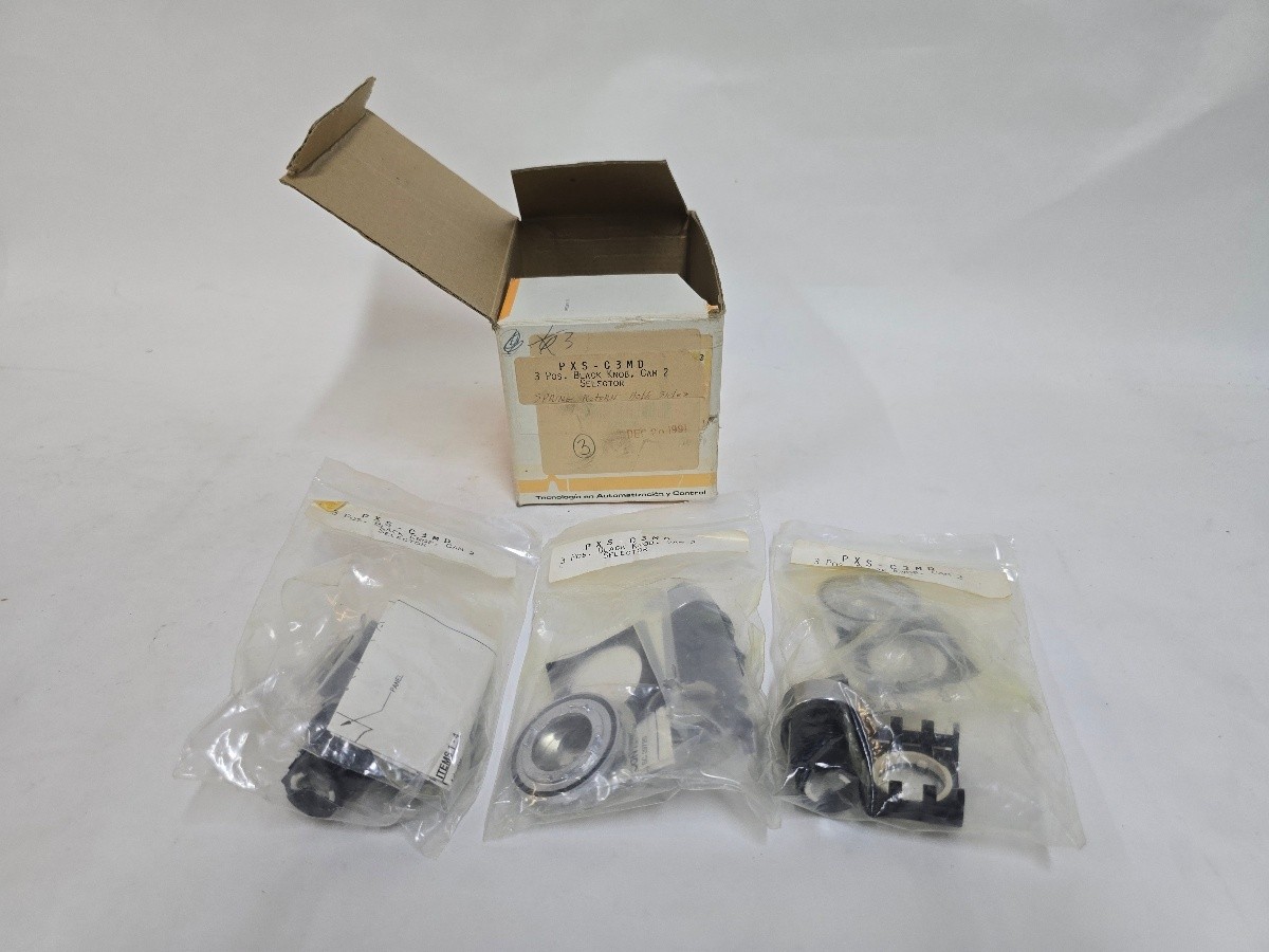 Lot of 3 PXS PXS-C3MD 3 Position Black Knob Selector Switch Cam 2