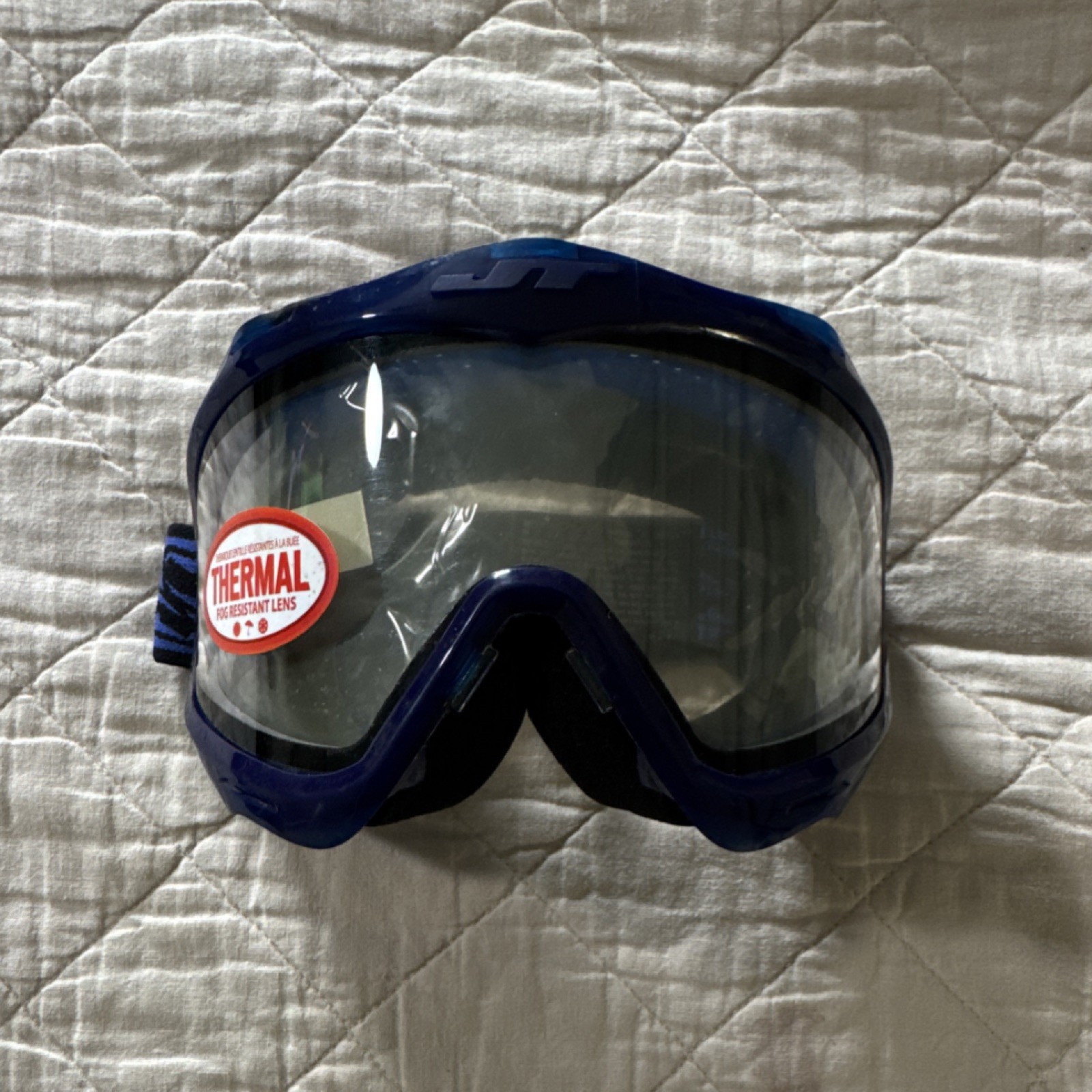 JT Proflex Frames ICE Blue Goggles Mask with Thermal Lens and Strap