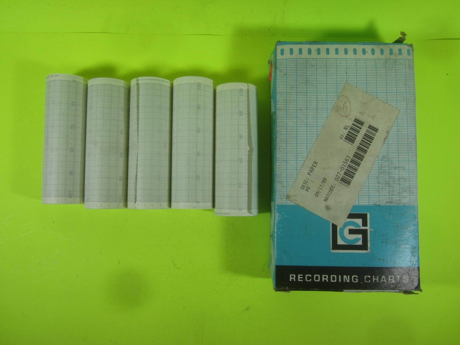 Recording Chart Graphic Controls 0-100 -- 174566-0010001 -- New