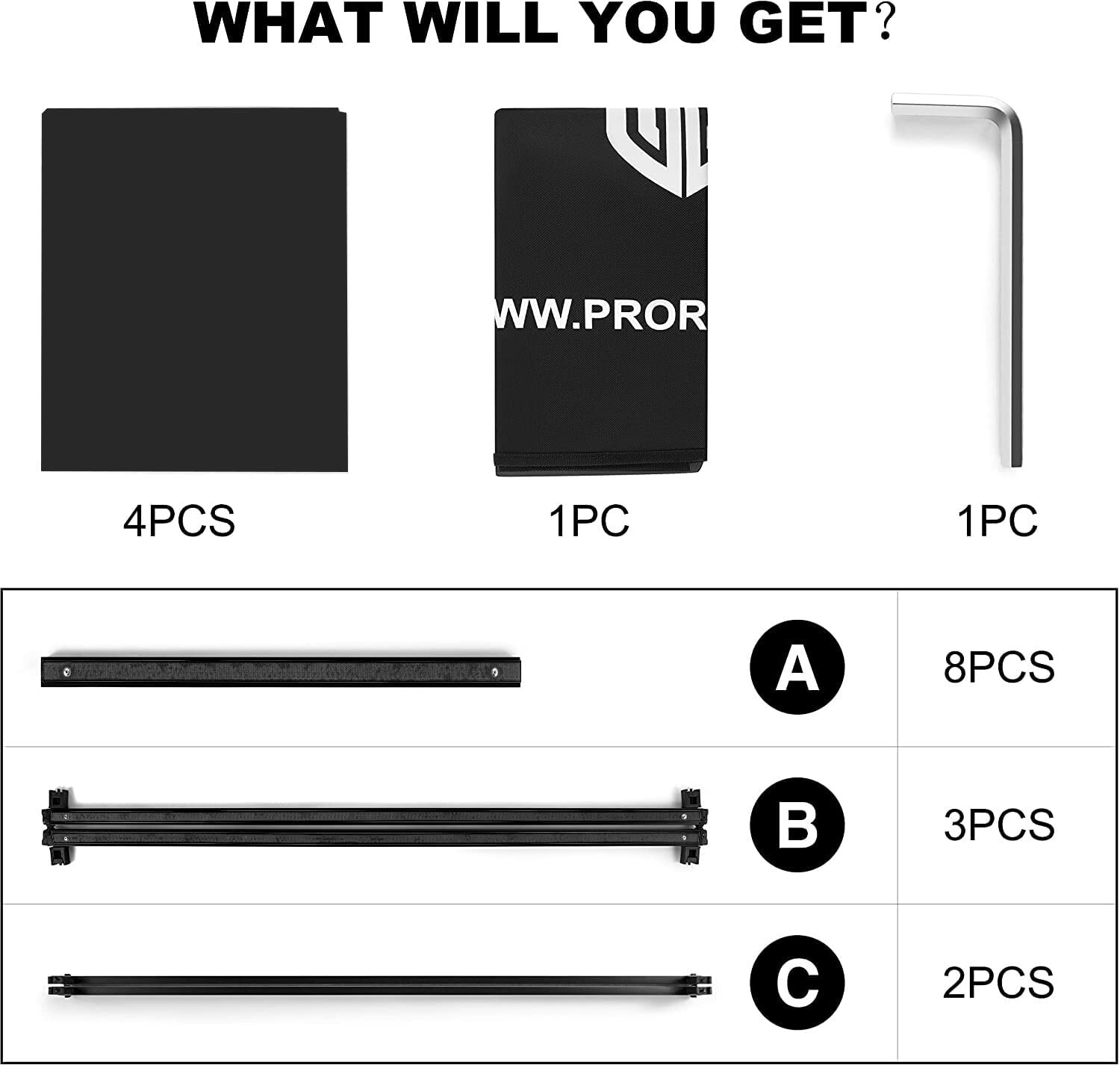 Proreck DJ Foldable Facade Portable Event Scrim Panel Black