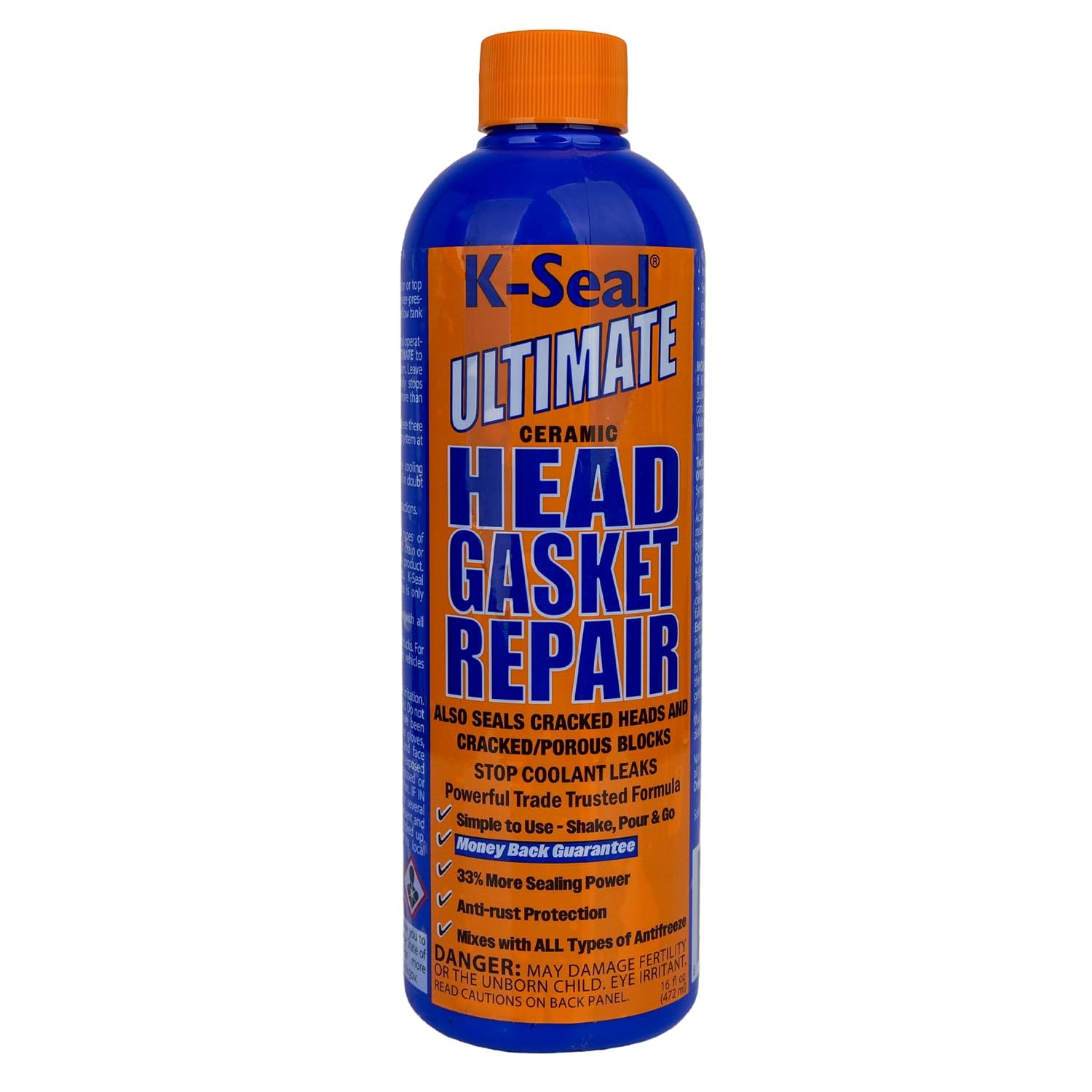 KSeal ST3501 Pour and Go Head Gasket Sealer, 16oz, Permanent Repair for Blown...