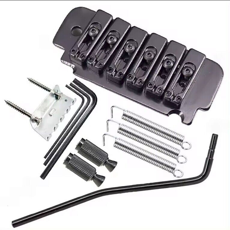 Stratocaster Tremolo Bridge 2 point mount 10.4mm spacing Black