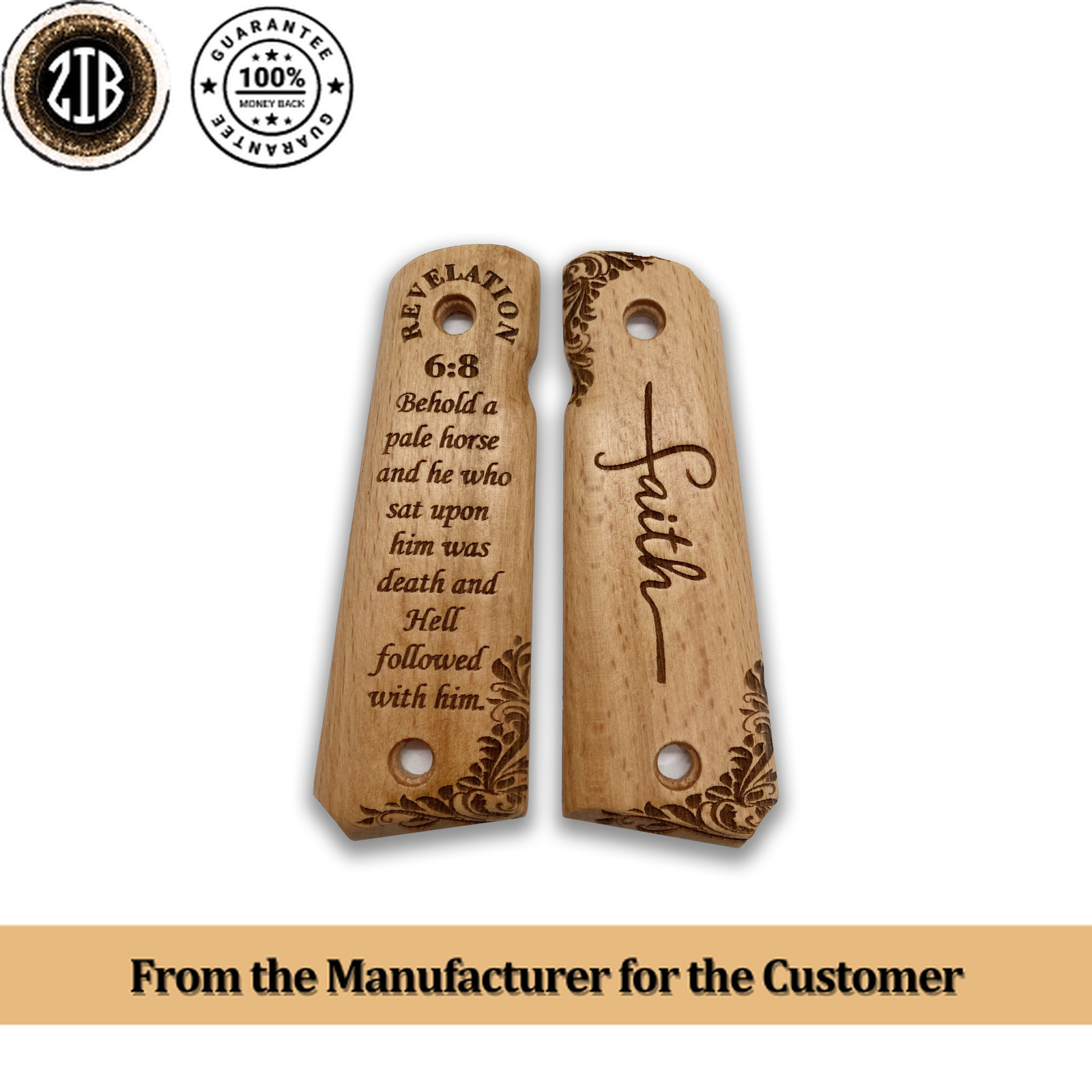 ZIB GRIPS Colt 1911 Grips Full Size 1911(Government/Commander)REVELATION 6-8 No2
