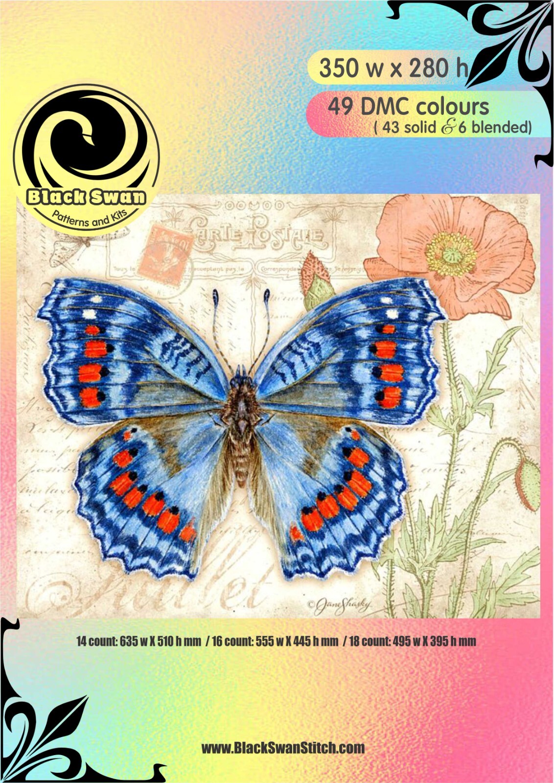 Butterfly Lover 1387 Chart Counted Cross Stitch Pattern Needlework