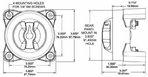 9004E e-Series Battery Switch Single Circuit ON/OFF w/Alternator Field