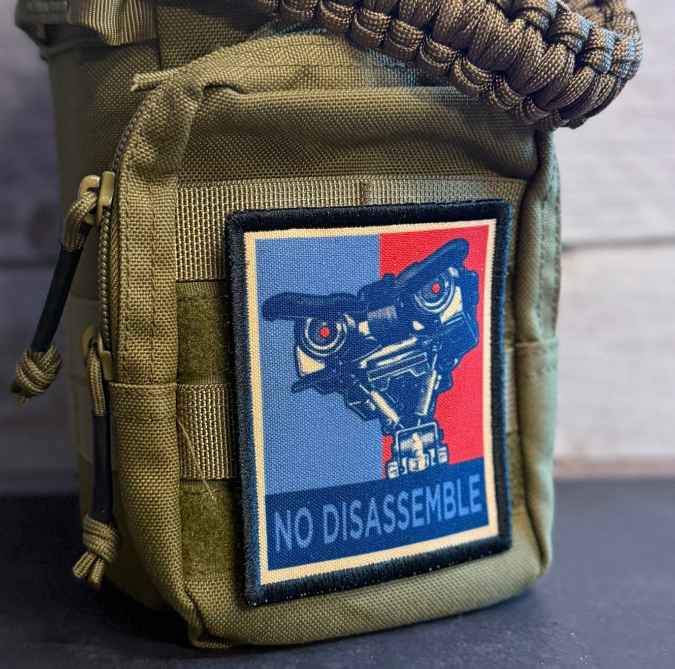 No Disassemble Printed Morale Patch, 3x4" Johnny 5 | VELCRO® Brand Fastener