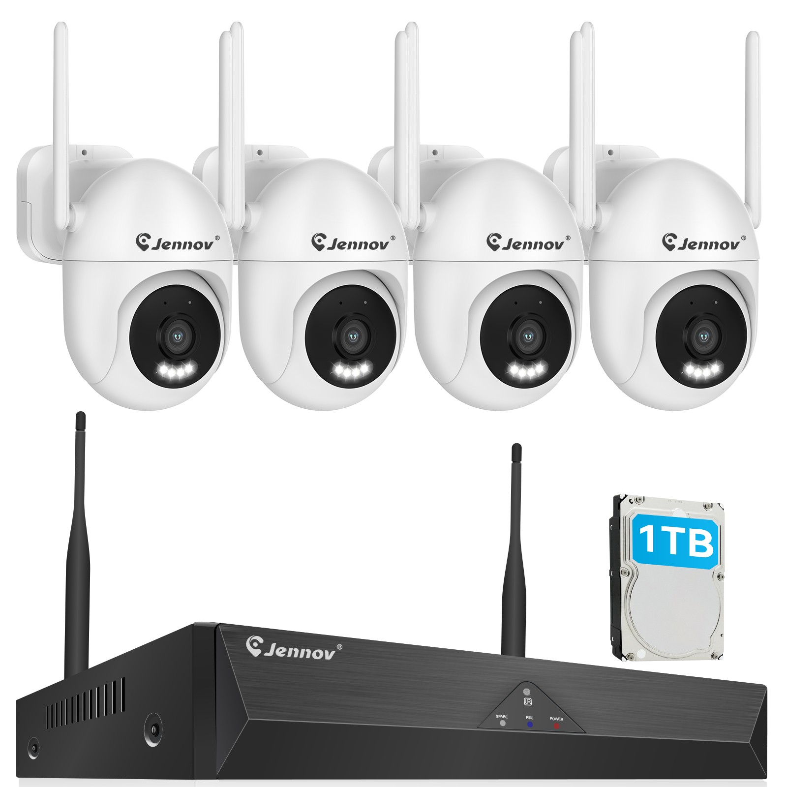 Wireless CCTV Camera System with Monitor NVR 5MP WIFI Security Cameras Outdoor