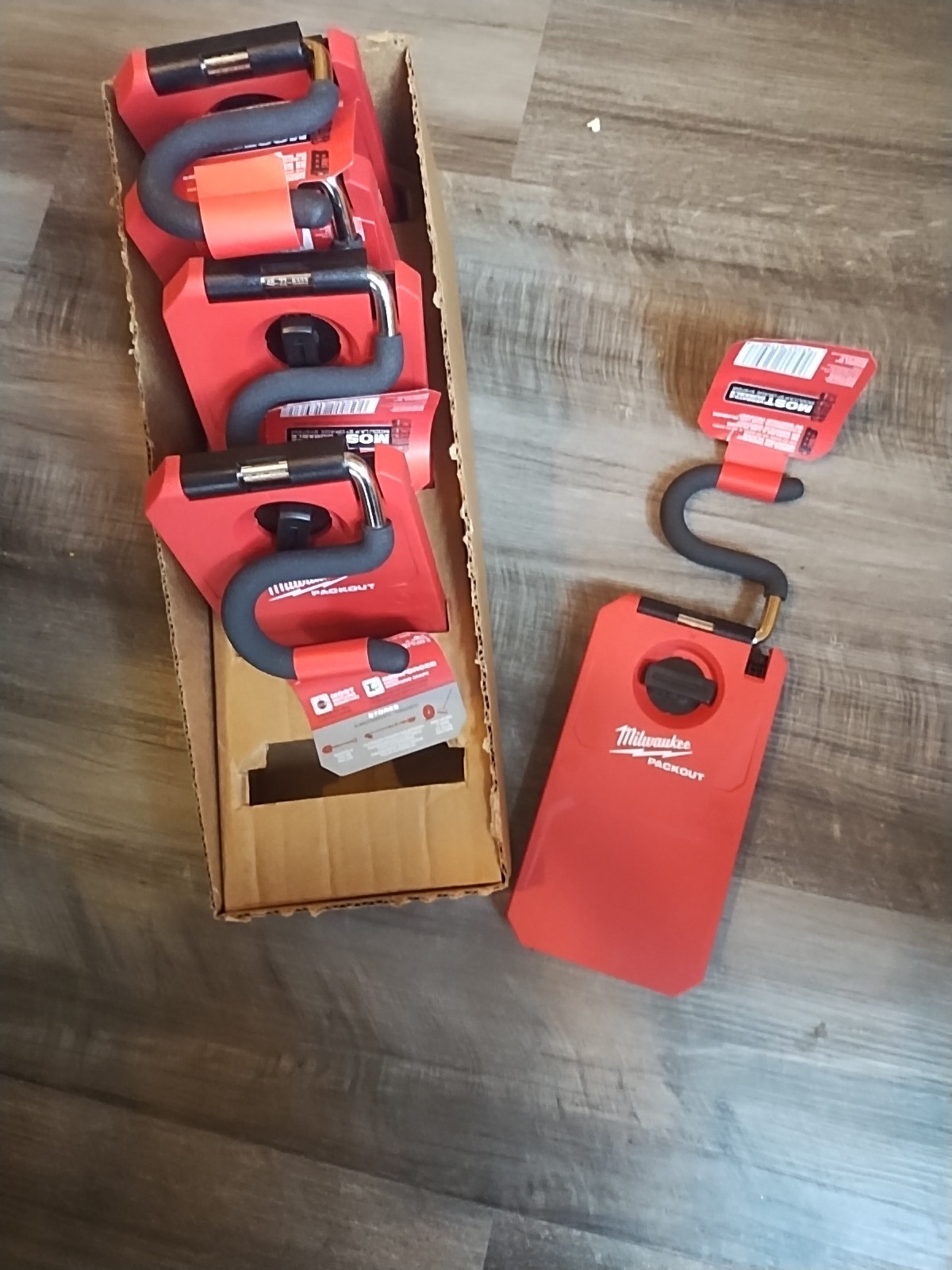 5- Milwaukee 48-22-8333 PACKOUT 4"  S-Hook Tool Holder
