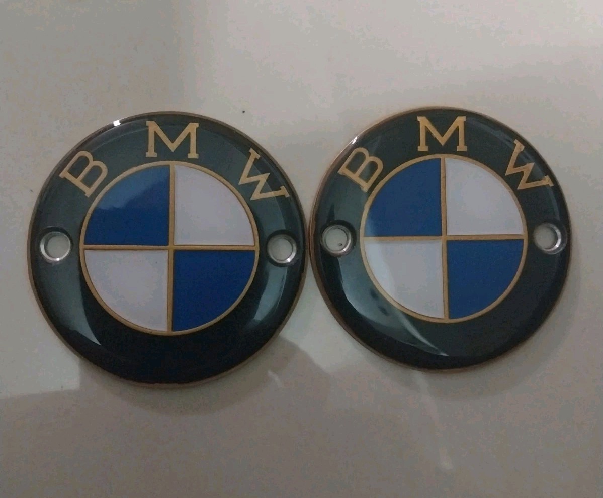 Gas Tank Emblem Badge Gold Letters 60mm Pair Fit For BMW R25 R26 R27