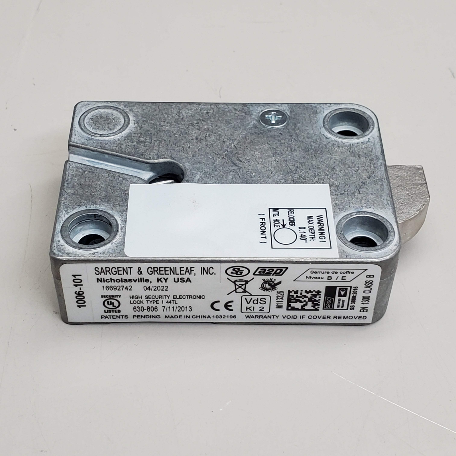 SARGENT & GREENLEAF Pivot Bolt Safe Lock Body Only 1006-101