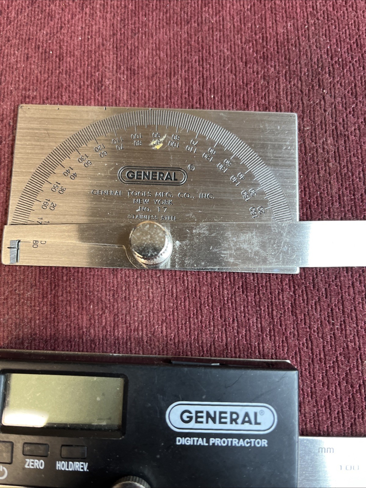 2 - General Tools PROTRACTORS 1- DIGITAL, 1-MANUAL