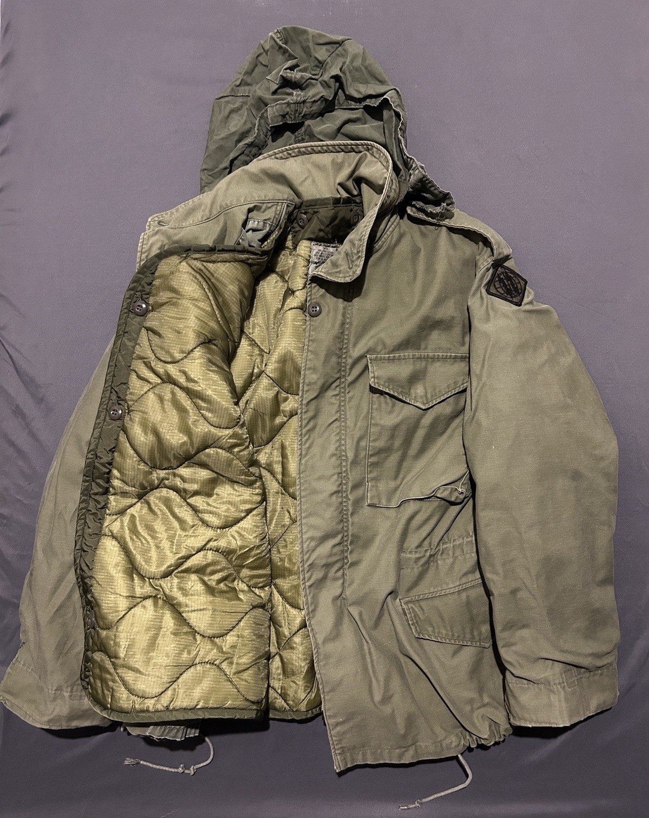 Vintage Army M-1965 M65 Field Jacket Mens Medium Reg 70s Liner 2 Signal Brigade