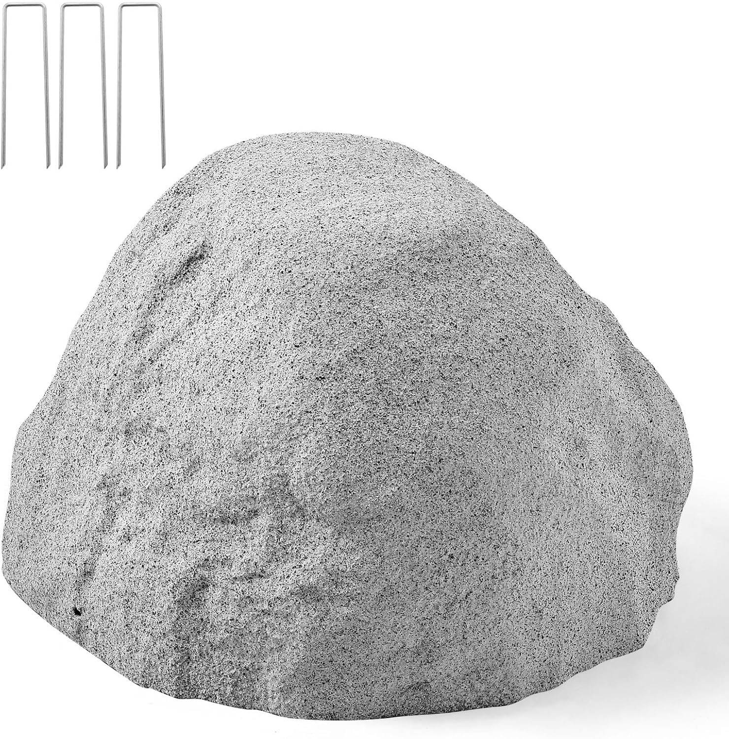 Small Faux Rock Well Pump Cover Outdoor Fake Boulder Grey Polyresin